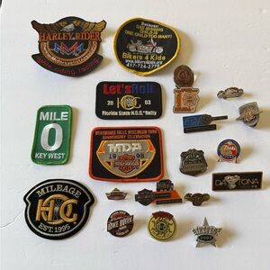 Vintage Harley Davidson Motorcycle Patches and Pins